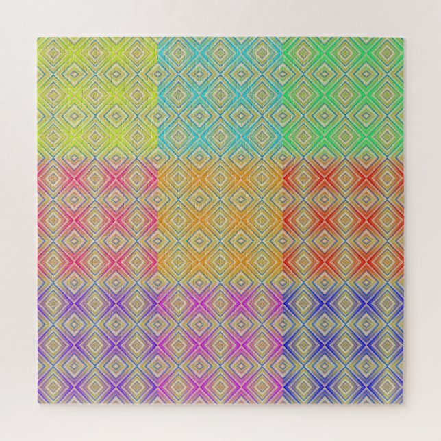 Colors Of The Rainbow Alternative Diamond Pattern Jigsaw Puzzle (Vertical)