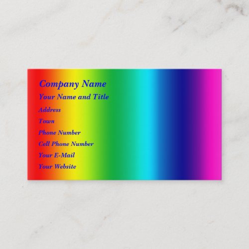 Colors of the Rainbow Business Card