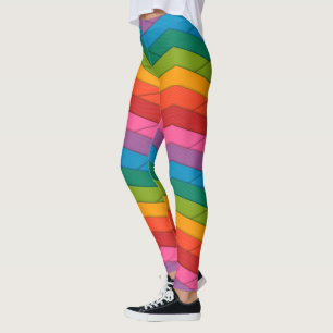 Colors of the Rainbow Stripped Leggings