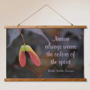 Colors of the Spirit Emerson Quote Photographic Hanging Tapestry