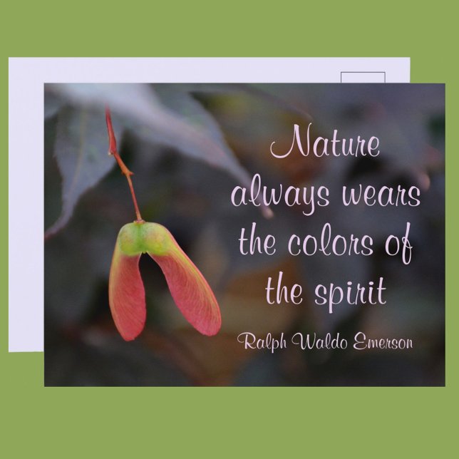 Colors of the Spirit Emerson Quote Postcard (Creator Uploaded)