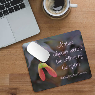 Colors of the Spirit Nature Emerson Quote Mouse Pad
