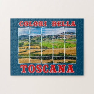 "Colors of Tuscany" landscape. Palette Tile Italy Jigsaw Puzzle
