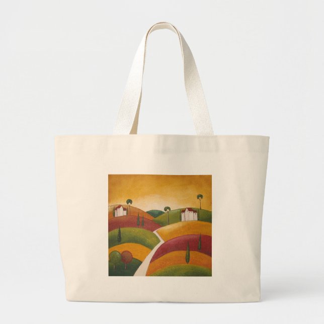 Colors of Tuscany Large Tote Bag (Front)
