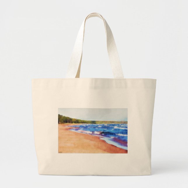 Colors of Water Large Tote Bag (Front)