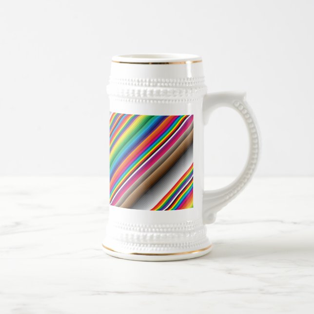 colors on diagonal beer stein (Right)
