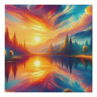 Colors on the Lake Faux Canvas Print