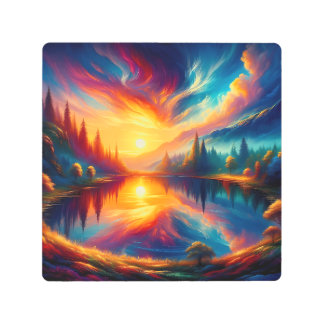 Colors on the Lake Metal Print