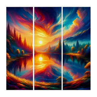 Colors on the Lake Triptych