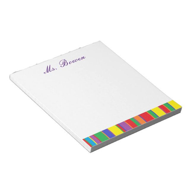 "Colors" Personalized Notepad (Angled)