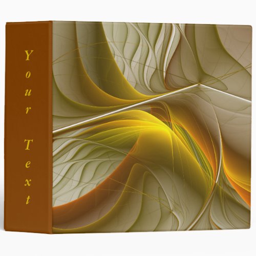 Colors Precious Metals Abstract Fractal Art Text 3 Ring Binder