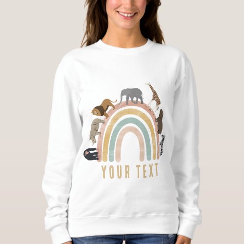 Colors Rainbow Jungle Animals  Sweatshirt