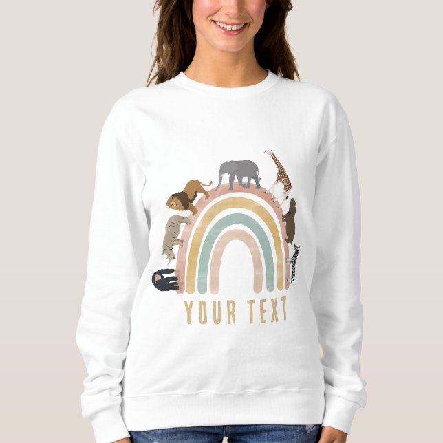 Colors Rainbow Jungle Animals  Sweatshirt (Front)