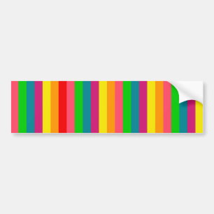 Colors Rainbow Stripes Decor Bumper Sticker