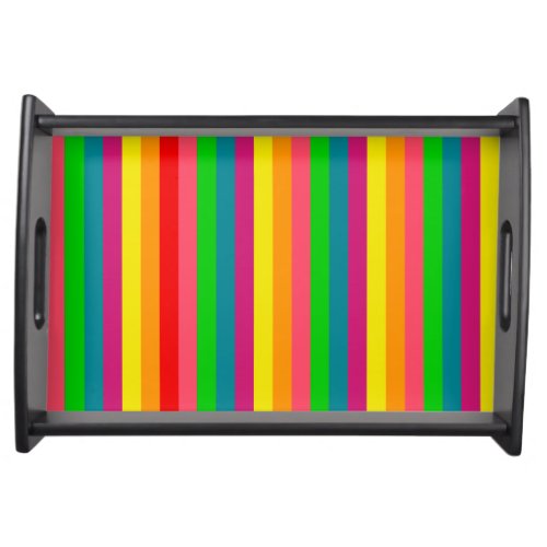 Colors Rainbow Stripes Decor Serving Tray