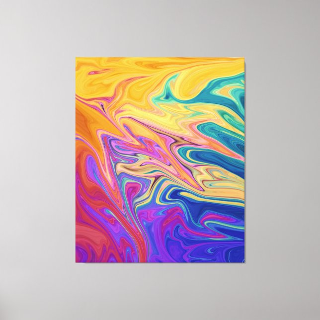 Colors River Abstract Painting | Best Fine Art Canvas Print (Front)