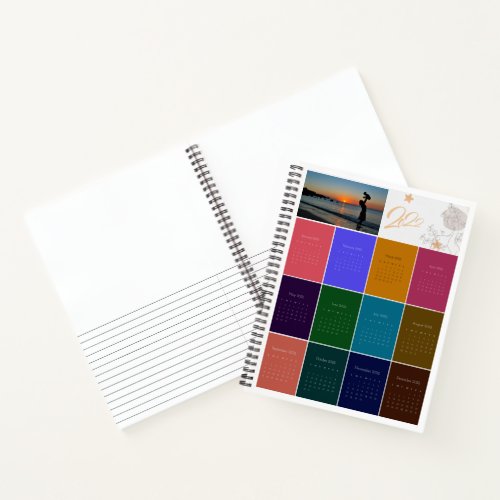 Colors Shade Custom Photo Calendar Monthly Journal