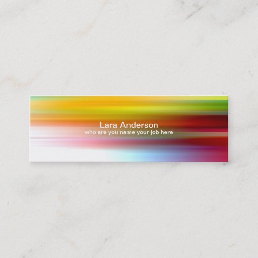 Customizable colors skinny business card