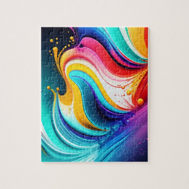 Colors Splash Abstract Jigsaw Puzzle (Vertical)