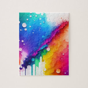 Colors Splash Abstract Watercolor Jigsaw Puzzle
