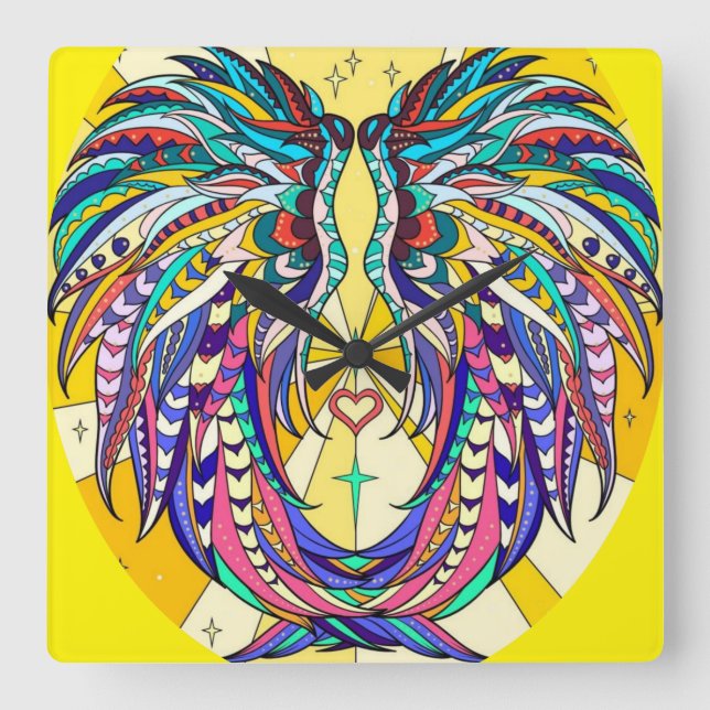 Colors Square Wall Clock (Front)