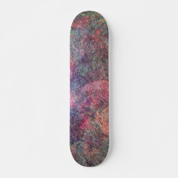 Colors Textured Abstract Skateboard by juliea2010 at Zazzle
