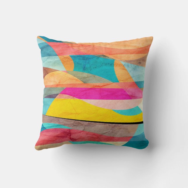 Colors Throw Pillow (Back)