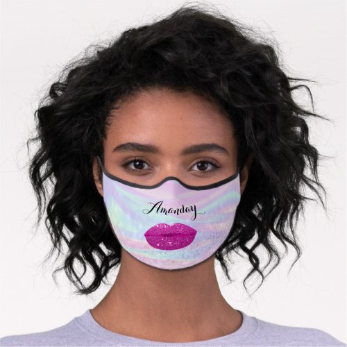 Colors To Heal Glitter Holographic Name Lips Premium Face Mask