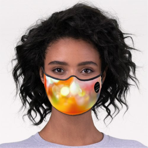 Colors To Heal Holographic Aura Logo Name Orange Premium Face Mask