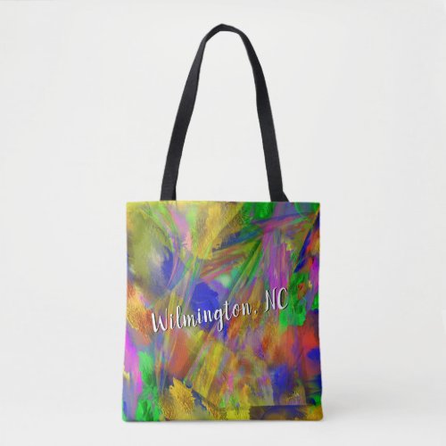 Colors Under Glass abstract Tote Bag Your Words