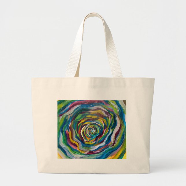 Colors Wheel Large Tote Bag (Front)