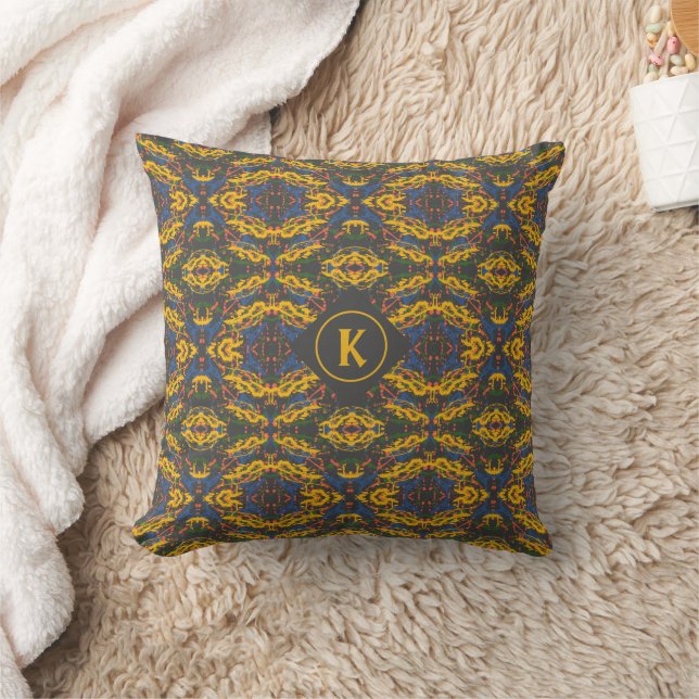 Colors with a Twist Throw Pillow (Blanket)