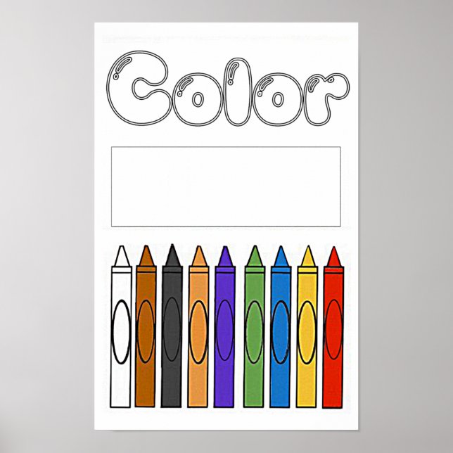 Colors with Colored Crayons Poster (Front)