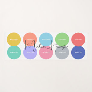 Colors with Hex Codes Custom Name Designer Yoga Mat