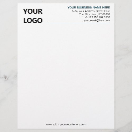 Colors Your Logo Name Info Business Letterhead