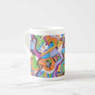 "Colorscape" Abstract Art Bone China Mug