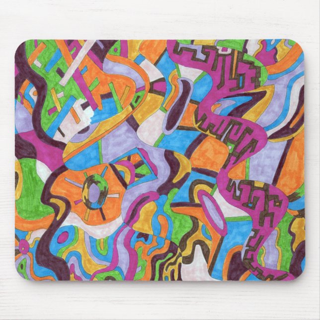 "Colorscape" Abstract Art Mouse Pad (Front)