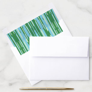 Colorstack Ikat in Green and Aqua Envelope Liner