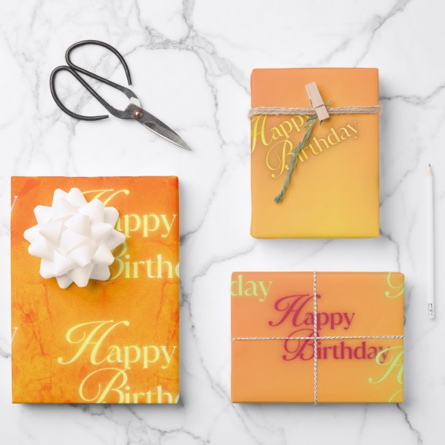 Colorstrolgy Leo Birthday Wrapping Paper Sheets (Front)