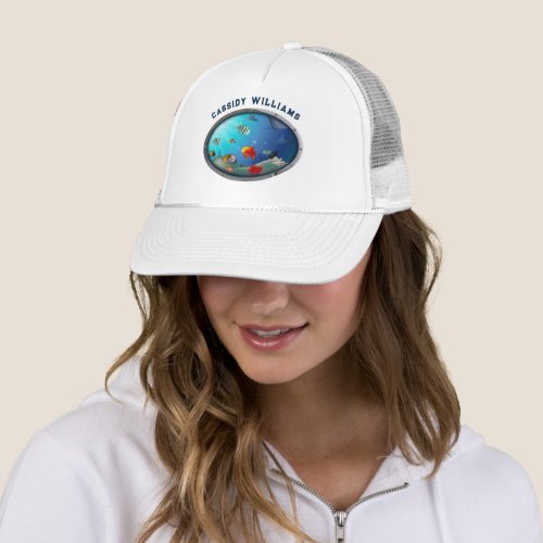 Colorul Submarine Porthole View For Sea Lovers Trucker Hat