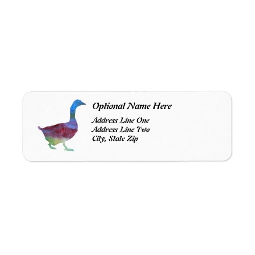 Colorwashed Geese Label
