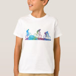 Colorwashed Mountain Bikers T-shirt at Zazzle