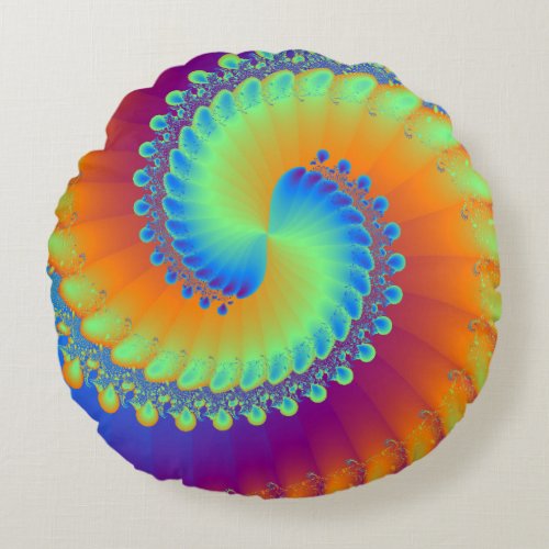 ColorWheel Round Pillow