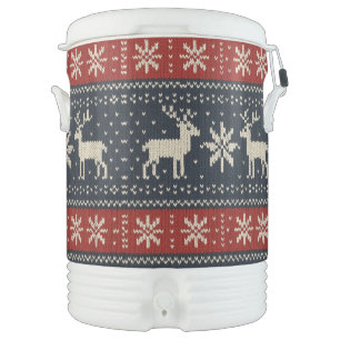 Colorwork/Fair isle traditional winter pattern Beverage Cooler
