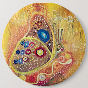 Colossal, 15.2 cm (6") Round Badge Butterfly Button