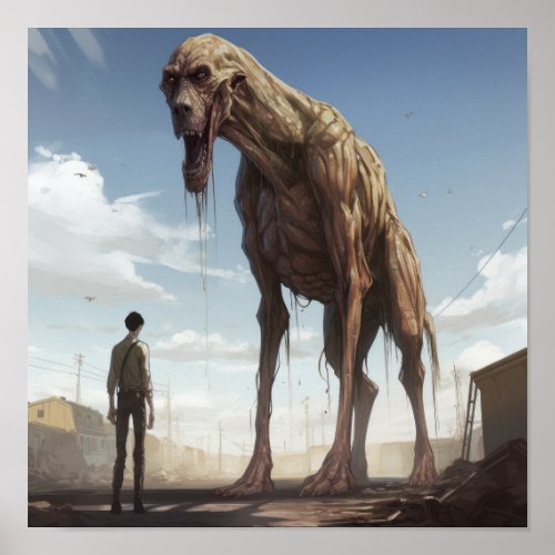 Colossal Canine Titan Greyhound Giant Dog Poster