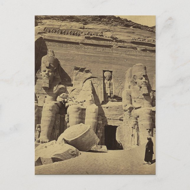 Colossal Figures, the Great Temple at Abu Sunbul Postcard (Front)
