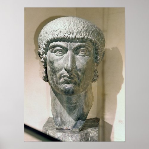 Colossal head of Emperor Constantine I Poster