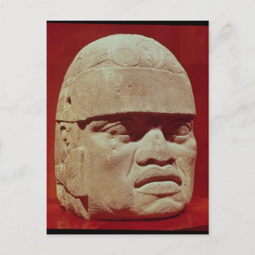 Colossal head Olmec Postcard
