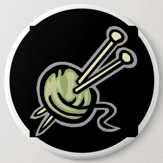 COLOSSAL Knitting, 6 inch Pins buttons (Front)